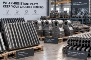 jaw crusher and hammer crusher in warehouse.webp